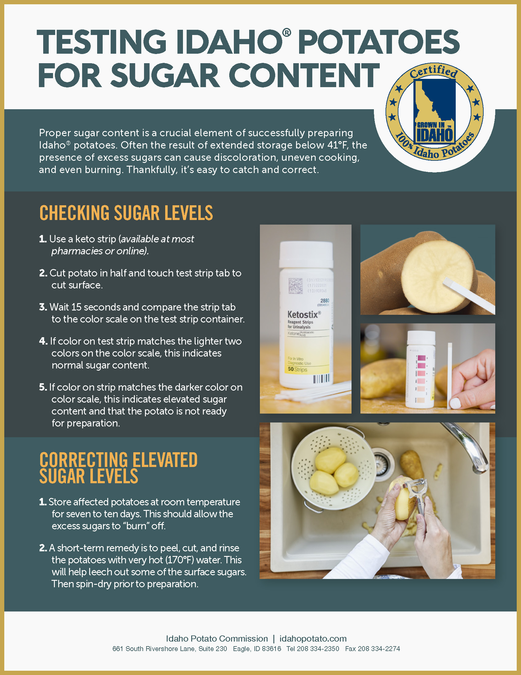 Testing Idaho® Potatoes for Sugar Content